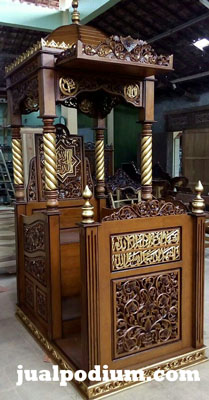 Mimbar Masjid Nurul Hidayah Kalimantan Timur